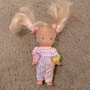 Vintage 90s Precious Moments Miniature Mini Doll Baby Toddler Little Girl